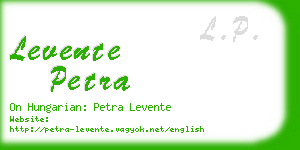 levente petra business card